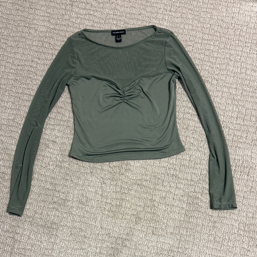 Forever 21 Sage Long Sleeve Top